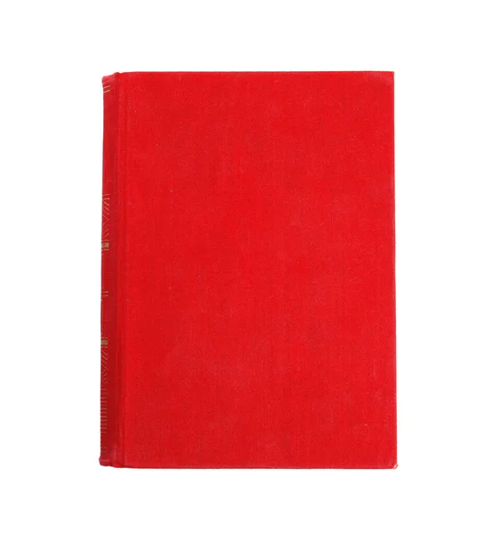 Livro com capa dura isolada em branco, vista superior — Fotografia de Stock