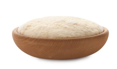 Beyazlara izole edilmiş hamur işleriyle dolu bir kase