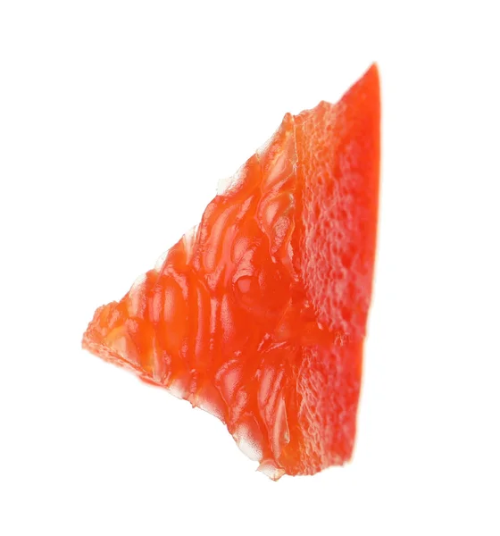 Шматок червоного болгарського перцю ізольовано на білому — стокове фото