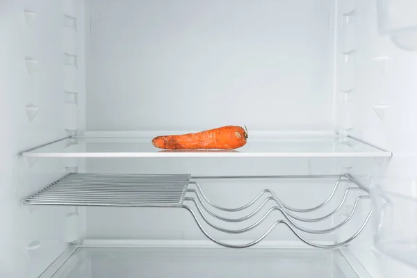 Zanahoria Vieja Estante Vacío Refrigerador — Foto de Stock
