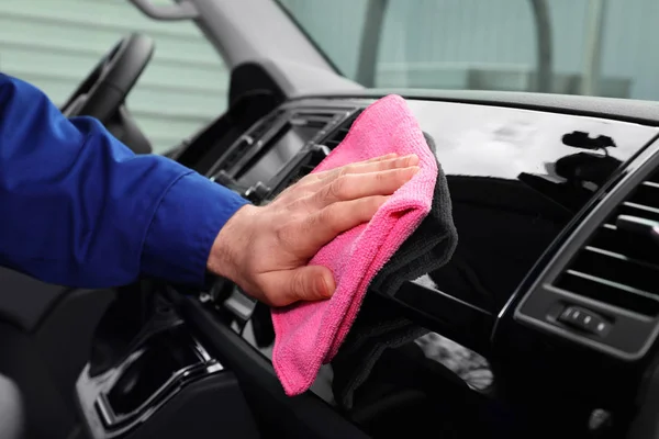 Πλυντήρια Αυτοκινήτων Καθαρισμού Αυτοκινήτων Εσωτερικό Closeup — Φωτογραφία Αρχείου