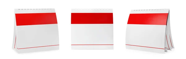 Colagem Calendário Papel Branco Fundo Branco Espaço Para Design — Fotografia de Stock