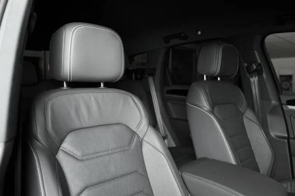 Modern Car Interior Comfortable Leather Seats — 스톡 사진