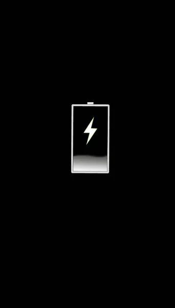 Battery Charge Icon Black Background Illustration — Stockfoto