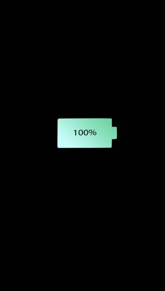 Battery Charge Icon Black Background Illustration — 스톡 사진