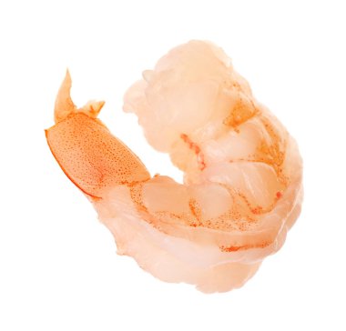 Freshly cooked delicious shrimp isolated on white