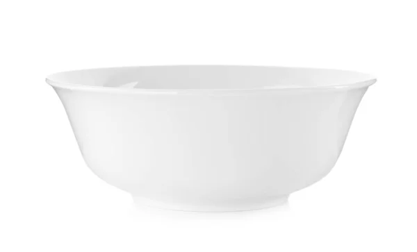 Elegante cuenco de cerámica vacío aislado en blanco —  Fotos de Stock
