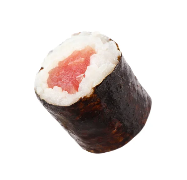 Sushi-Rolle mit Thunfisch isoliert auf weiß — Stockfoto