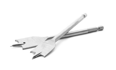 Maça matkap uçları beyaza izole edilmiş. Marangoz aletleri.