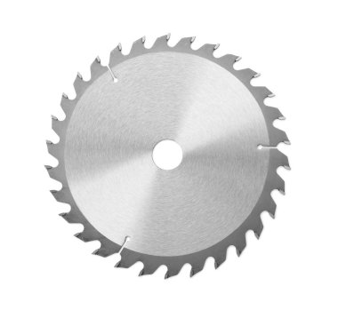 Beyaza izole edilmiş bir disk gördüm. Marangozun aleti.