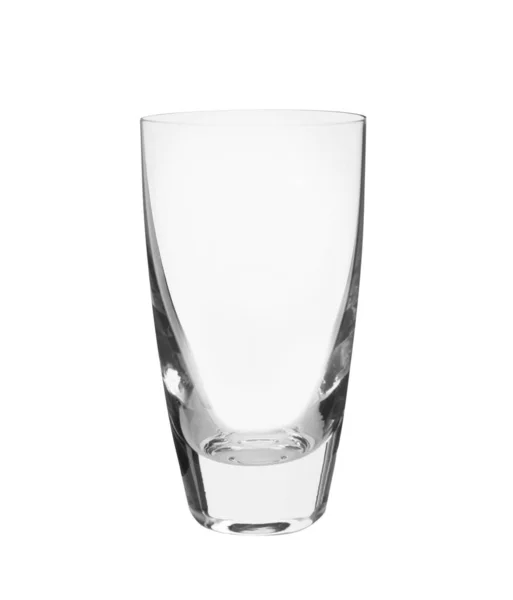 Nieuw schoon leeg glas geïsoleerd op wit — Stockfoto