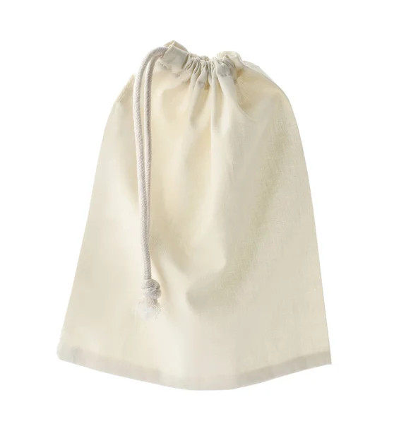 Empty cotton eco bag isolated on white — Stock Photo, Image