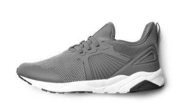 Üst görünümde izole edilmiş şık bir ayakkabı.