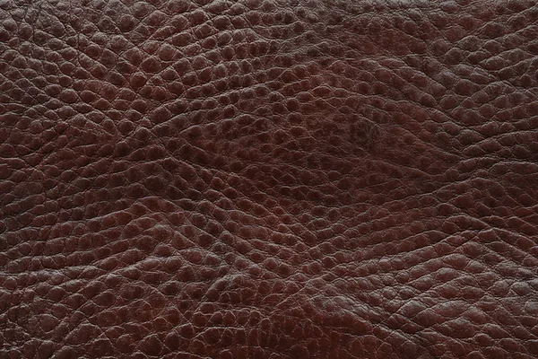 Textur Mörkbrunt Läder Som Bakgrund Närbild — Stockfoto