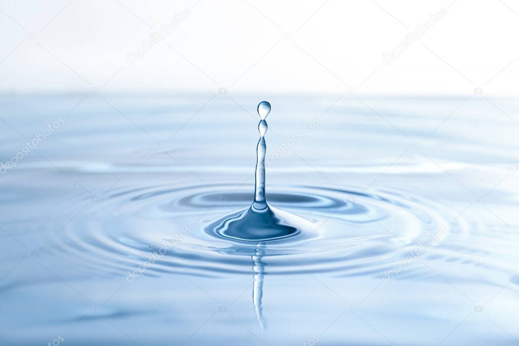 Splash of clear water with drops as background, closeup