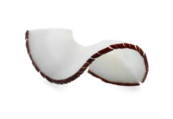 Tasty fresh coconut flake isolated on white — Stock Photo, Image