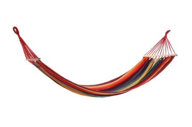 Boş, rahat, parlak hamak beyazda izole.