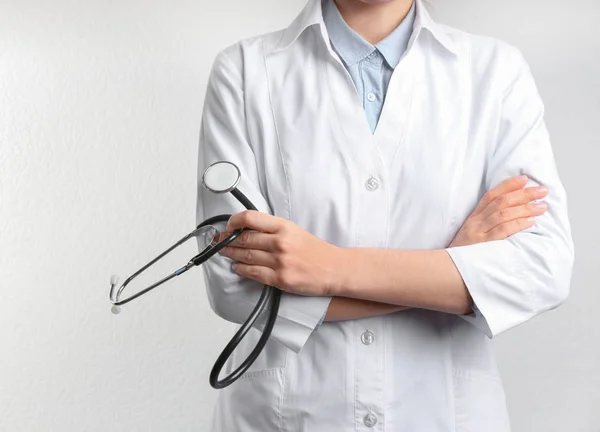 Doctor Stethoscope White Background Closeup Medical Service — Stock Photo, Image