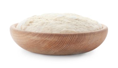 Beyazlara izole edilmiş hamur işleriyle dolu bir kase