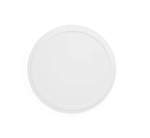 Carregador sem fio isolado em branco, vista superior. Tecnologia moderna — Fotografia de Stock