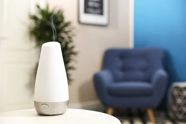 Aroma Oil Diffuser White Table Home Space Text Air Freshener — 스톡 사진