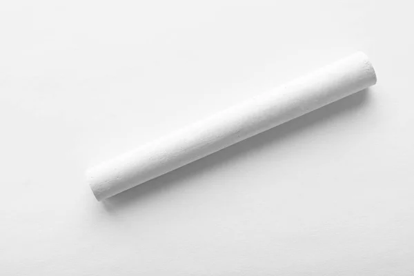 Piece Chalk Isolated White Top View — Stock Photo, Image
