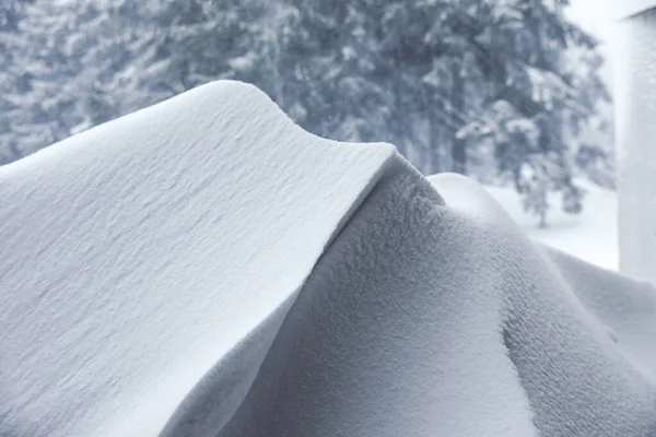 Beautiful Snowdrift Outdoors Closeup View Winter Season — Stockfoto