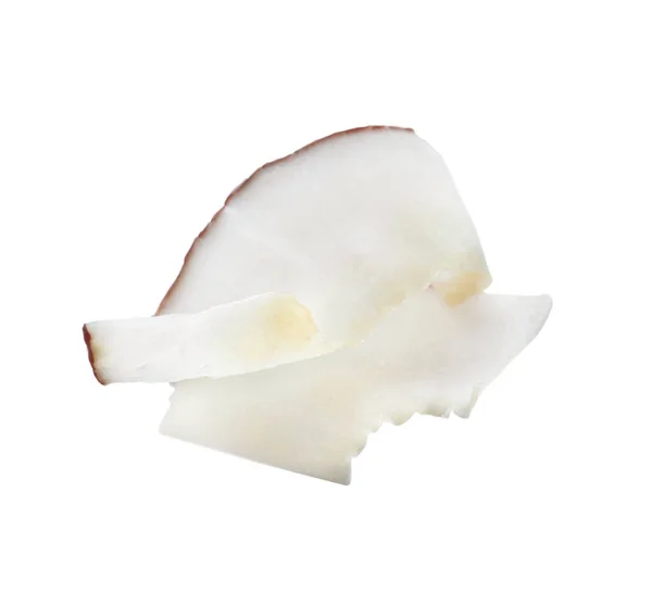 Вкусный свежий кокосовый хлопок, изолированный на белом — стоковое фото