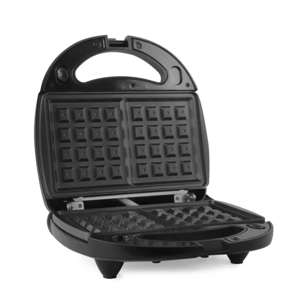 Modern electric waffle iron isolated on white — Stock Photo, Image