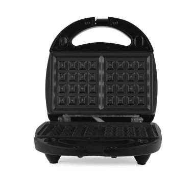 Modern elektrikli waffle ızgarası beyaza izole edilmiş.