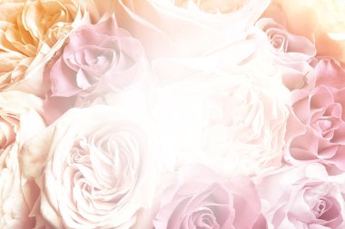 Güzel, narin bir buket, yakın plan. Klasik tarzda çiçek dekoru 