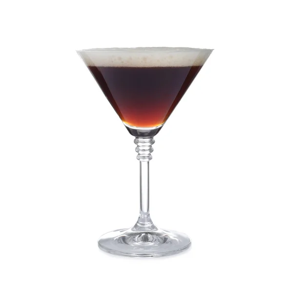 Cocktail Alcoólico Fresco Espresso Martini Isolado Branco — Fotografia de Stock