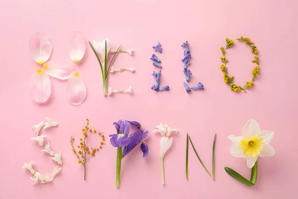 노랫말 Hello Spring 만들어 — 스톡 사진