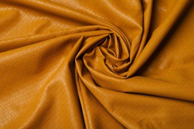 Arkaplan olarak buruşuk deri parçası, üst görünüm