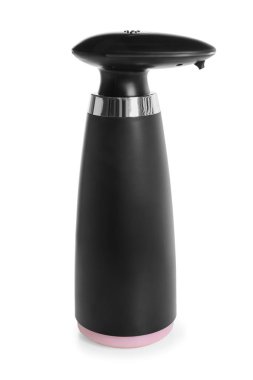 Modern otomatik sabun dağıtıcısı beyaza izole edildi