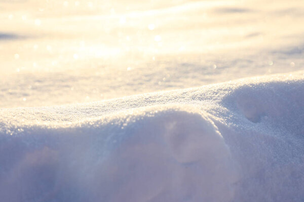 Beautiful snowdrift as background, closeup view. Winter weather