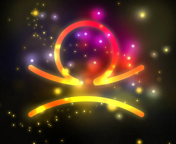Libra Signo Astrológico Céu Noturno Com Estrelas Ilustração — Fotografia de Stock