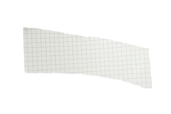 Pedazo Papel Cuaderno Blanco Aislado Blanco Espacio Para Diseño —  Fotos de Stock