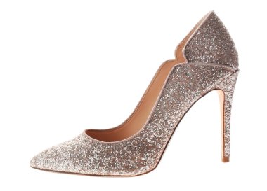 Beyazda izole edilmiş zarif bir ayakkabı. Moda ayakkabılar