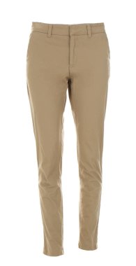Stylish trousers on mannequin against white background. Men's clothes clipart