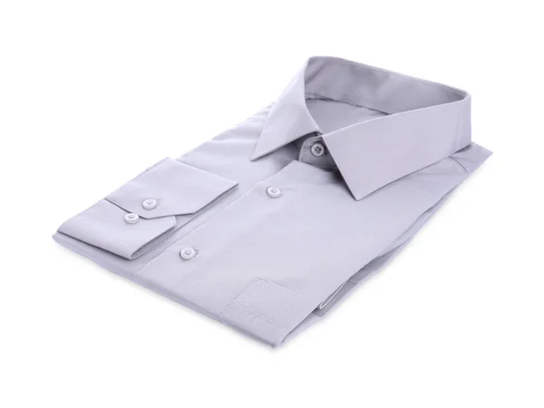 Chemise Élégante Isolée Sur Blanc Service Nettoyage Sec — Photo