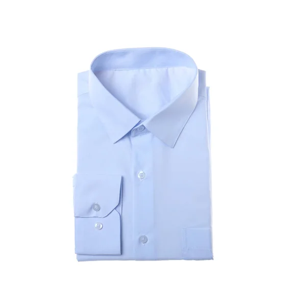 Camisa Elegante Isolada Branco Vista Superior Serviço Limpeza Seco — Fotografia de Stock