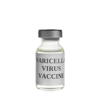 Suçiçeği aşısı beyaza izole edilmiş. Varicella virüs önleme