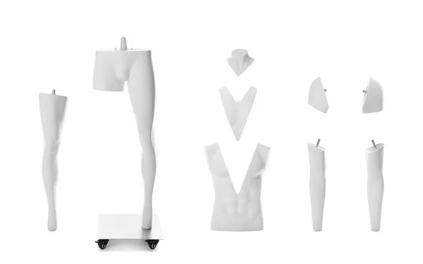 Set Removable Parts Ghost Mannequin White Background — Stock Photo, Image