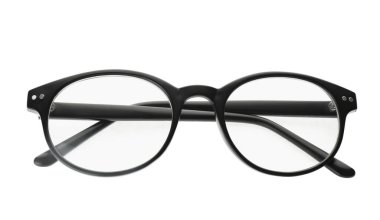 New modern elegant glasses isolated on white