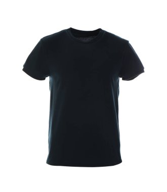 Beyaz arka planda manken üzerine şık bir tişört. Erkek kıyafetleri.