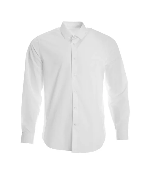 Camisa Elegante Manequim Contra Fundo Branco Roupas Masculinas — Fotografia de Stock