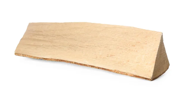 Beyaz Arka Planda Yakacak Odun Kes Kışın Isınma — Stok fotoğraf