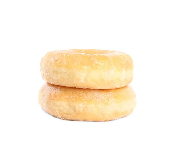 Sweet Delicious Glazed Donuts White Background — Stock Photo, Image
