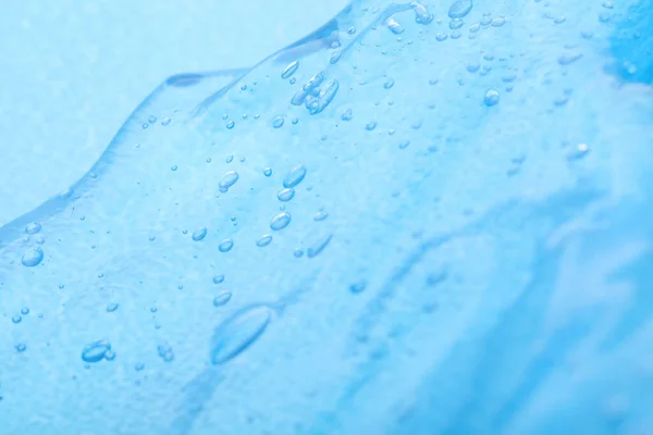 Καθαρό Διαφανές Καλλυντικό Τζελ Μπλε Φόντο Closeup — Φωτογραφία Αρχείου